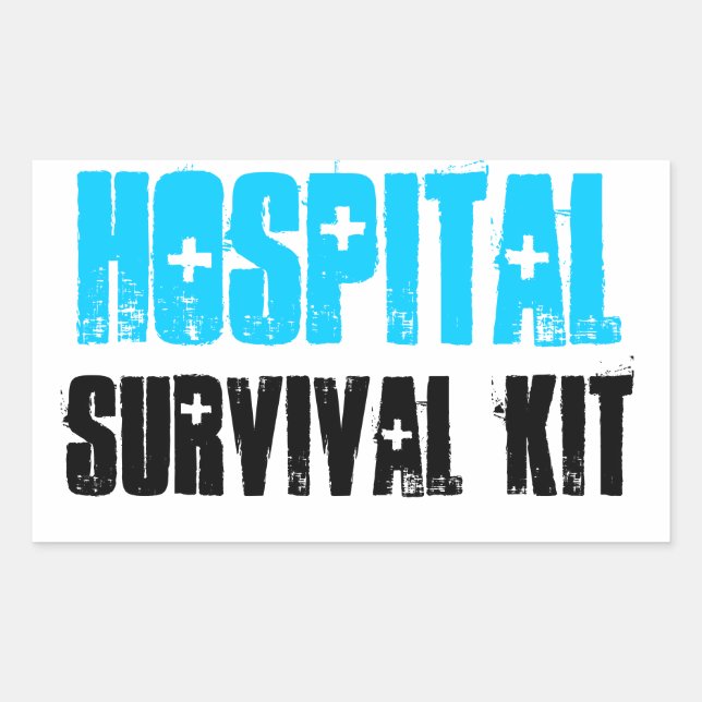 Etiketter för turkos- och Black Hospital Survival  (Framsida)