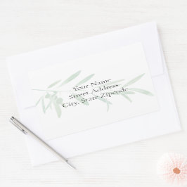 Etiketter för vattenfärg Olive Gren