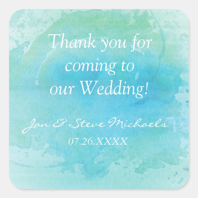 Etiketter för vattenfärgsetiketter för Beach Sea B (Framsida)