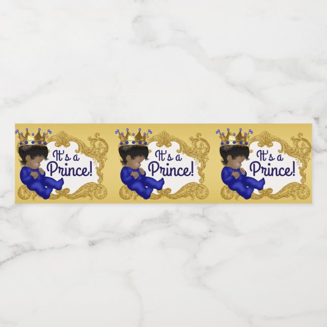 Etiketter för Vattenflaska av afrikanska prins Bab (Singel etikett)