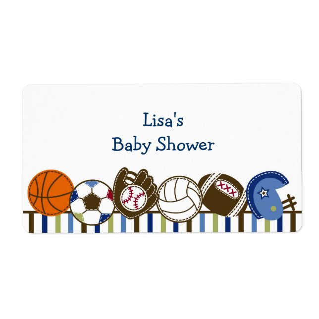 Etiketter för Vattenflaskan Sports Boll Fraktsedel (Framsidan)