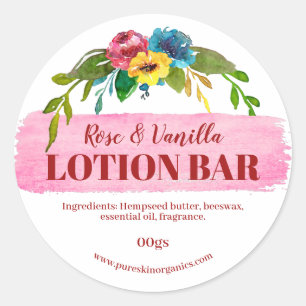 Etiketter för Vibrant Blommigt Lotion Pub