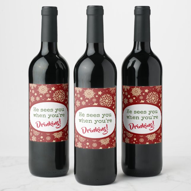 Etiketter för Vin-jultomten! (Flaskor)