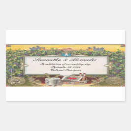 Etiketter för vinodling Bröllop Personlig Vin Flas