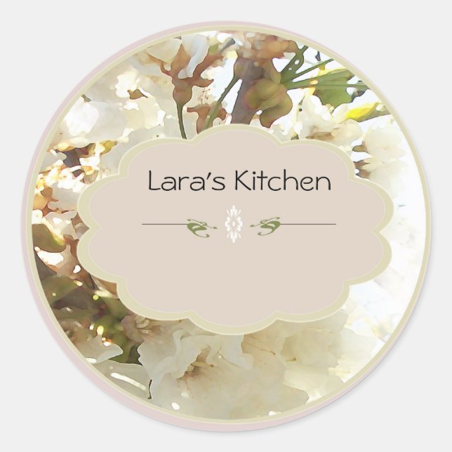 etiketter för vit krydda burk (Framsida)