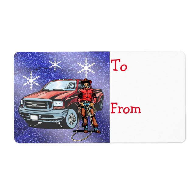 Etiketter för westerna Juletiketter Fraktsedel (Framsidan)