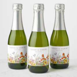 Etiketter för Wildblomma Mini Sparkling Vin Flaska