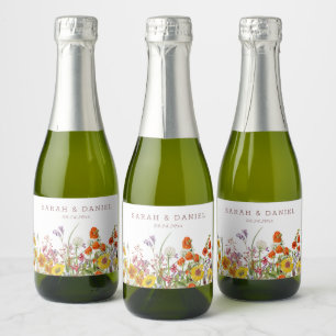 Etiketter för Wildblomma Mini Sparkling Vin Flaska