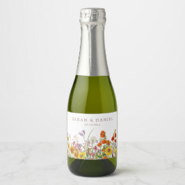 Etiketter för Wildblomma Mini Sparkling Vin Flaska