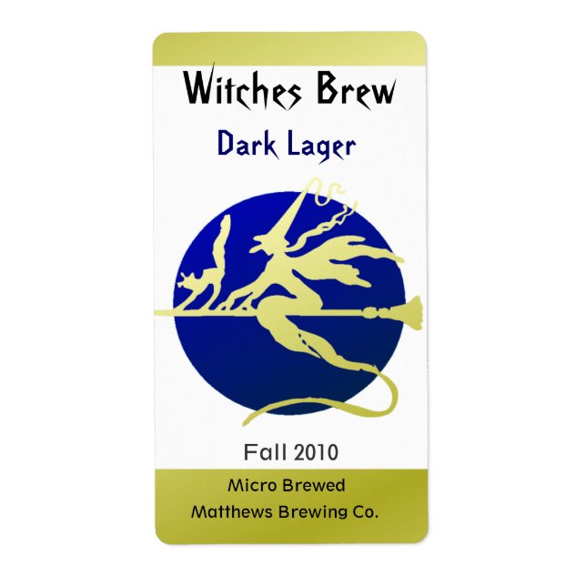 Etiketter för Witch och Blue Måne Flaska Fraktsedel (Framsidan)