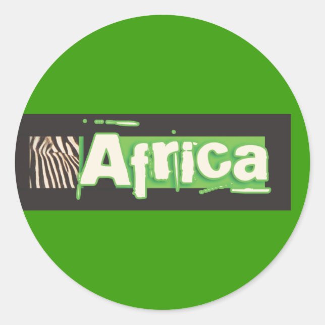Etiketter för Zebra-Afrika (Framsida)