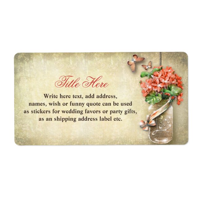 etiketter med mynningsluckor i burk fraktsedel (Framsidan)