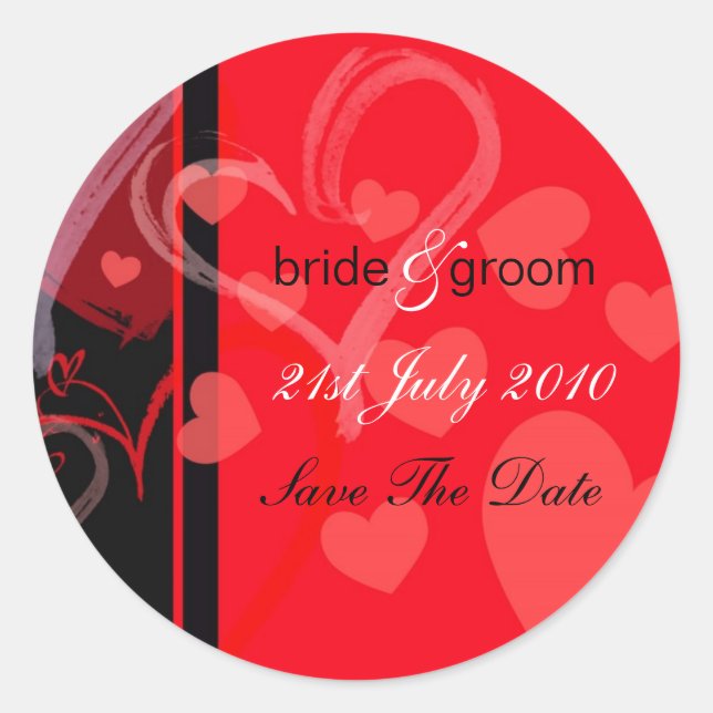 Etiketter - Mystic Heart - Black/Red (Framsida)