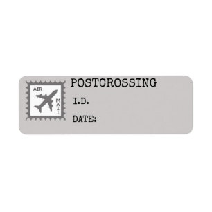 Etiketter och etiketter för postkorsning av luft returadress etikett
