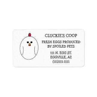 Etiketter på äggkartong adressetikett