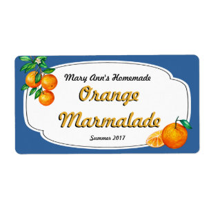 Etiketter på burk för orange Marmalade Fraktsedel