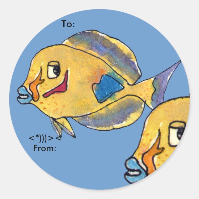 Etiketter på fiskens Personlig (Surgeon Fish Tang  (Framsida)