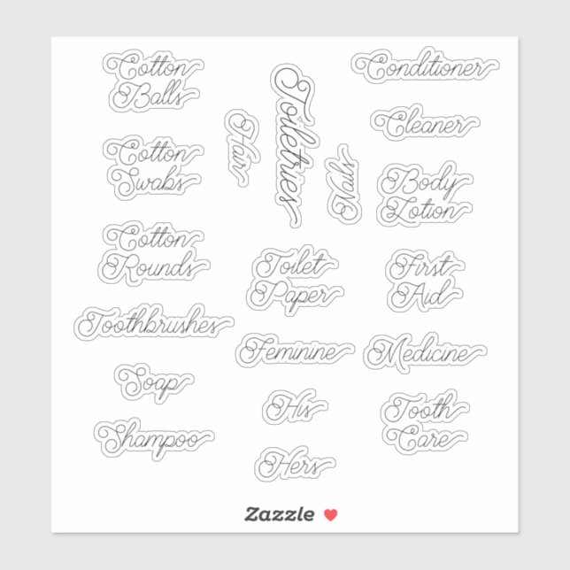 Etiketter på toalettstaplar (Ark)