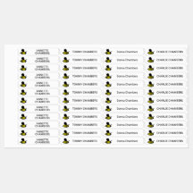 Etiketter på Tvätt för gräddhonungsbin, vita barn