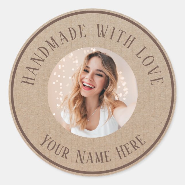 Etiketter som är handgjorda med kärlek-textfoto me (Framsida)