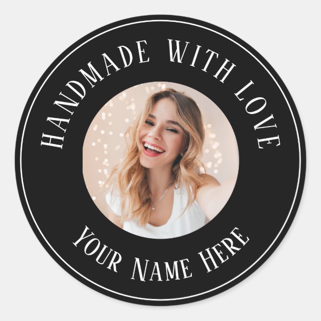 Etiketter som är handgjorda med kärlek-textfoto me (Framsida)