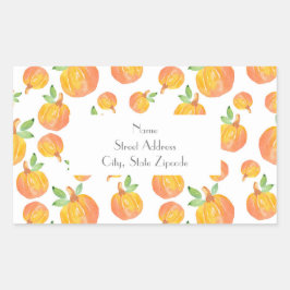 Etiketter "Watercolor Pumpkin Mönster 3"