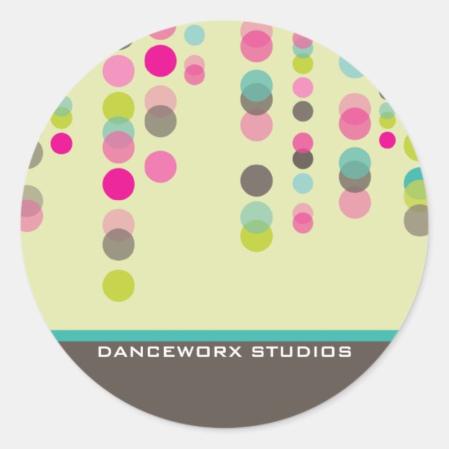 Etiketterförsegling: discotek 1 runt klistermärke (Framsida)