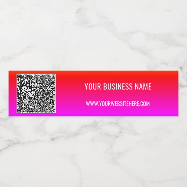Etiketterna QR-kod Flaska Exempel på Anpassningsba Vattenflaskor Etikett (Singel etikett)