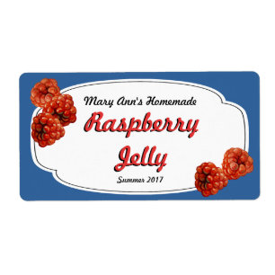 Etiketterna Raspberry Jelly Canning Fraktsedel