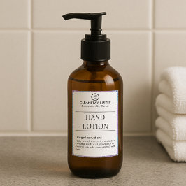 Etikettfästen för anpassningsbar Hand Lotion Guest Mat Etikett