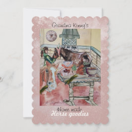 Etikettinbjudan för anpassningsbar av hästgodis inbjudningar