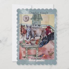 Etikettinbjudan för anpassningsbar av hästgodis inbjudningar