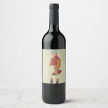 Etikettjockey för vinflaskor
