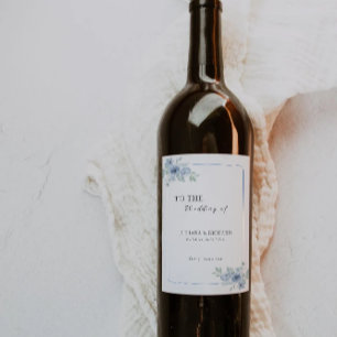 Etikettmall för blå vin flaska vinflaska etikett