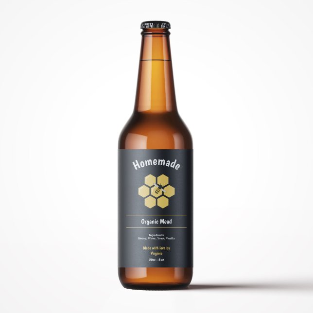 Etikettmärke för honung eller Mead Flaska Vinetikett (Honey or Mead Bottle Label Sticker)