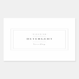 Etikettsmärken för rengöringsmedel för tvätt rektangulärt klistermärke