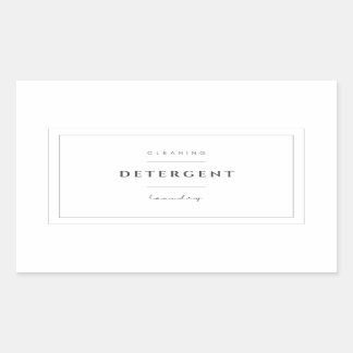 Etikettsmärken för rengöringsmedel för tvätt rektangulärt klistermärke