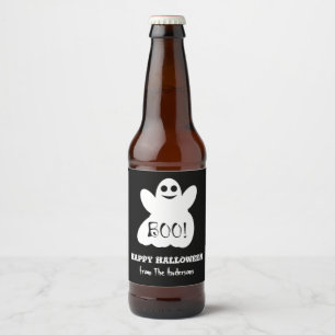 Etikettuppsättning för Halloween Ghost Beer Flaska Ölflaska Etikett