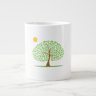 Etikologisk design för ekskop träd sol,png jumbo mugg