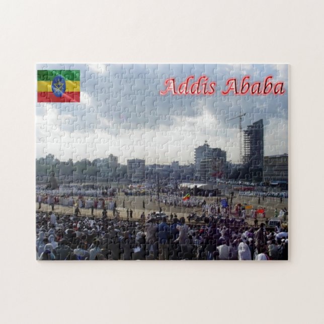 Etiopien - Addis Abeba - Meskal Squ- Pussel (Horisontell)