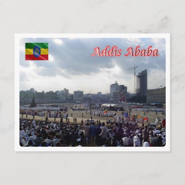Etiopien - Addis Abeba - Meskal Squ- Vykort (Framsida)