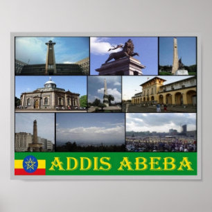 Etiopien - Addis Abeba - Mosaic - Poster