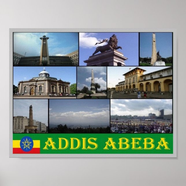 Etiopien - Addis Abeba - Mosaic - Poster (Framsidan)