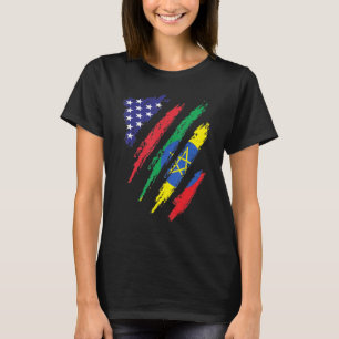 Etiopien American Grown Flagga USA Patriot Heritag T Shirt