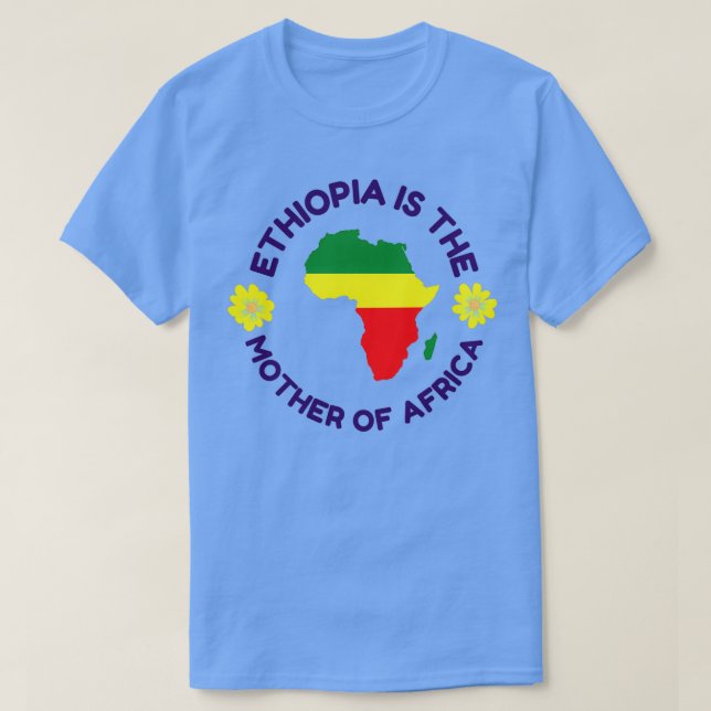 Etiopien är mor i Afrika Uhuru Kenyatta T Shirt (Design framsida)