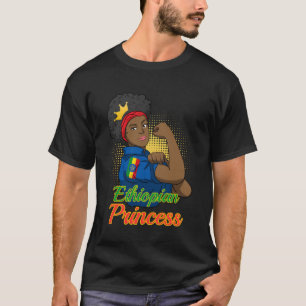 Etiopien Etiopianerna Woman Flagga Proud Kärlek Pr T Shirt