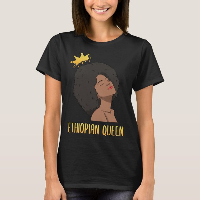 Etiopien Etiopianerna Woman Flagga Proud Kärlek Pr T Shirt (Framsida)