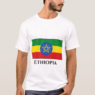 Etiopien (Etiopien) Flagga T Shirt