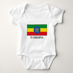 Etiopien (Etiopien) Flagga T Shirt