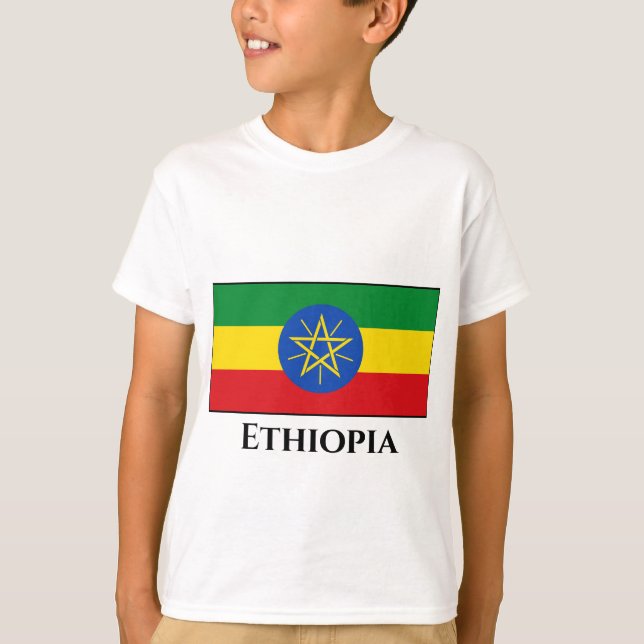Etiopien (Etiopien) Flagga T Shirt (Framsida)